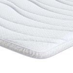 vidaXL Surmatelas 90 x 190 cm d’épaisseur Tissu en Tricot Blanc
