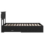 vidaXL Cadre de lit Chêne noir 120 x 190 cm Bois d'ingénierie