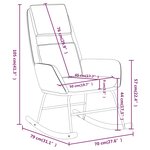 vidaXL Chaise à bascule Noir Tissu