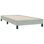 vidaXL Sommier à lattes de lit et matelas gris clair 90x210 cm velours