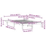 vidaXL Cadre de lit avec tables de chevet Naturel 160 x 220 cm