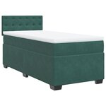 vidaXL Sommier à lattes de lit avec matelas Vert foncé 90x200 cm