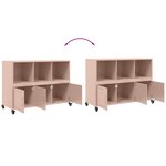 vidaXL Buffet rose 100 5x39x72 cm acier