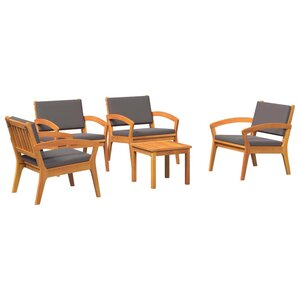 vidaXL Ensemble bistrot Marron 45 x 45 x 38cm Bois d'acacia massif