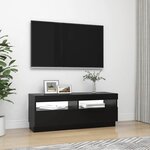 vidaXL Meuble TV avec lumières LED noir 100x35x40 cm