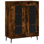 vidaXL Buffet haut Chêne fumé 69 5x34x180 cm Bois d'ingénierie