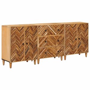 vidaXL Armoires de rangement 3 Pièces Marron 60 x 33 5 x 75 cm