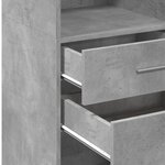 vidaXL Buffet haut gris béton 40x42 5x124 cm bois d'ingénierie