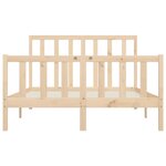 vidaXL Cadre de lit sans matelas 160x200 cm bois massif
