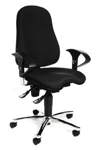 Chaise de bureau 'Sitness 10' Ortho ergonomique Tissu Noir TOPSTAR