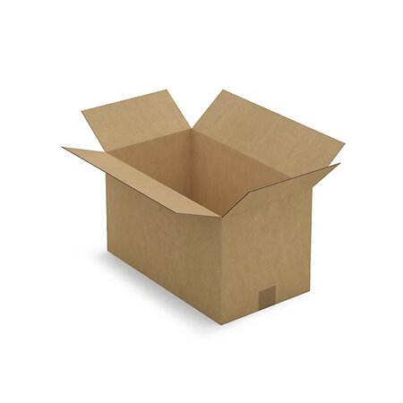 Caisse carton brune simple cannelure raja 46x26x26 cm (lot de 25)