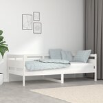vidaXL Lit de jour Blanc Bois massif de pin 90x190 cm