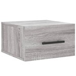 vidaXL Tables de chevet murales 2 Pièces sonoma gris 35x35x20 cm