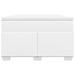 vidaXL Sommier à lattes de lit avec matelas Blanc 120x200cm Similicuir