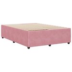 vidaXL Cadre de lit sans matelas rose 140x190 cm velours