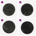 vidaXL Dessus de table Noir Ø40x2 5 cm Marbre