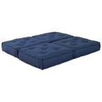 Poufs modulaires vidaXL 2 Pièces en tissu indigo