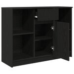vidaXL Buffet avec tiroir chêne noir 101x35x76 cm bois d'ingénierie