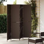 vidaXL Paravent Pliant Manuel Marron 195 x 180 cm polyrotin