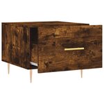 vidaXL Table basse Chêne fumé 50x50x40 cm Bois d'ingénierie
