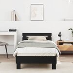 vidaXL Cadre de lit Chêne noir 90 x 200 cm Bois d'ingénierie