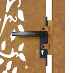 vidaXL Portail de jardin 105x130 cm acier corten conception de l'arbre