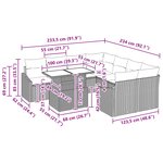 vidaXL Ensemble de canapé de jardin 9 Pièces Marron et rouge polyrotin