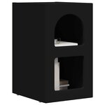 vidaXL Table de chevet Noir 29 5 x 33 5 x 50 cm Bois d'ingénierie