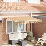 vidaXL Auvent Rétractable Jaune et Gris 3 x 2 m Métal
