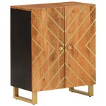 vidaXL Armoire latérale marron et noir 60x33 5x75 cm bois de manguier