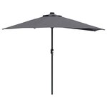 vidaXL Parasol de jardin Anthracite 294 x 150 x 224 cm tissu