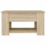 vidaXL Table basse chêne sonoma 79x49x41 cm bois d'ingénierie