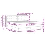 vidaXL Cadre de lit avec matelas Noir 200 x 200 cm Tissu