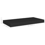 vidaXL Étagères murales flottantes 2 Pièces noir 50x23x3 8 cm MDF