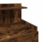 vidaXL Table de chevet avec 2 tiroirs Chêne fumé 40 x 36 5 x 62 cm