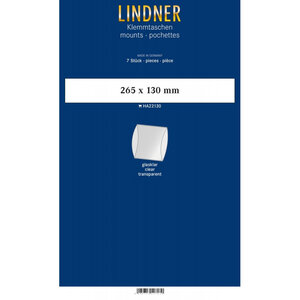 Bandes double soudure 265 x 130 mm pour blocs  carnets de timbres. Fond - Transparent