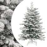 vidaXL Sapin de Noël artificiel à charnières avec neige floquée 120 cm