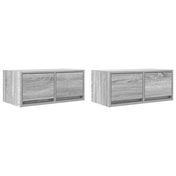 vidaXL Meubles TV 2 Pièces sonoma gris 60x31x25 5 cm bois d'ingénierie