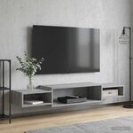 vidaXL Meuble TV mural Montage mural Sonoma gris 140 x 28 x 21 cm