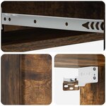 vidaXL Table d'appoint murale Chêne fumé 87 5 x 34 5 x 17 cm