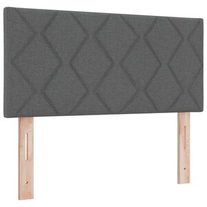 vidaXL Tête de lit Gris foncé tissu