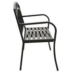 vidaXL Banc de jardin avec une table 125 cm acier noir