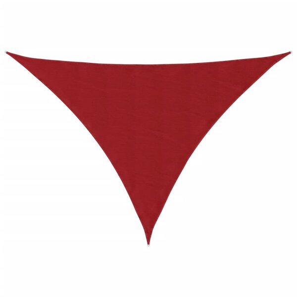 vidaXL Voile de parasol tissu oxford triangulaire 3x3x3 m rouge