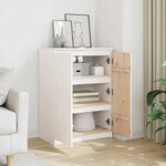 vidaXL Buffet Blanc 60x36x84 cm Bois de pin massif