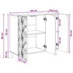 vidaXL Buffet Blanc 89 x 34 5 x 80 cm Bois d'ingénierie