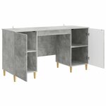 vidaXL Bureau Gris béton 142 5 x 50 x 75 cm Bois d'ingénierie