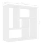 vidaXL Étagère murale Blanc 45 1x16x45 1 cm Bois d’ingénierie