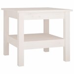 vidaXL Table basse Blanc 45x45x40 cm Bois massif de pin