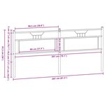 vidaXL Tête de lit chêne marron 200 cm bois d'ingénierie et acier