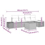 vidaXL Ensemble de canapé de jardin 6 Pièces Gris
